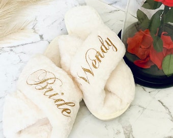 Personalizzato Da sposa Pantofola Da sposa Damigelle Regali