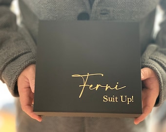 Geschenkbox für Männer, Magnetische Geschenkbox für Männer, personalisierte Brautjungfer Box , Groomsmen Box personalisierte Geschenkbox , Geschenkideen Brautjungfer Vorschlag Box leere Box