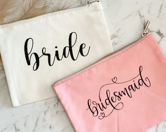 PERSONALISED Bridesmaid Make Up Bag Personalized Makeup Bag Bridesmaid Gift Ideas Custom Make Up Bag