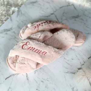 Wedding Slippers Bride Slippers Bridal Shower Gift Cute Bride to Be Gifts Wedding Gift for Bride Getting Ready Honeymoon Gifts image 9