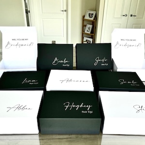 Gepersonaliseerde doos bruidsmeisje voorstel, stalcadeau, gepersonaliseerde doos, geschenkdoos bruidsmeisje, doos voorstel bruidsfeest, lege doos bruidsmeisje, lege doos bruidsmeisje