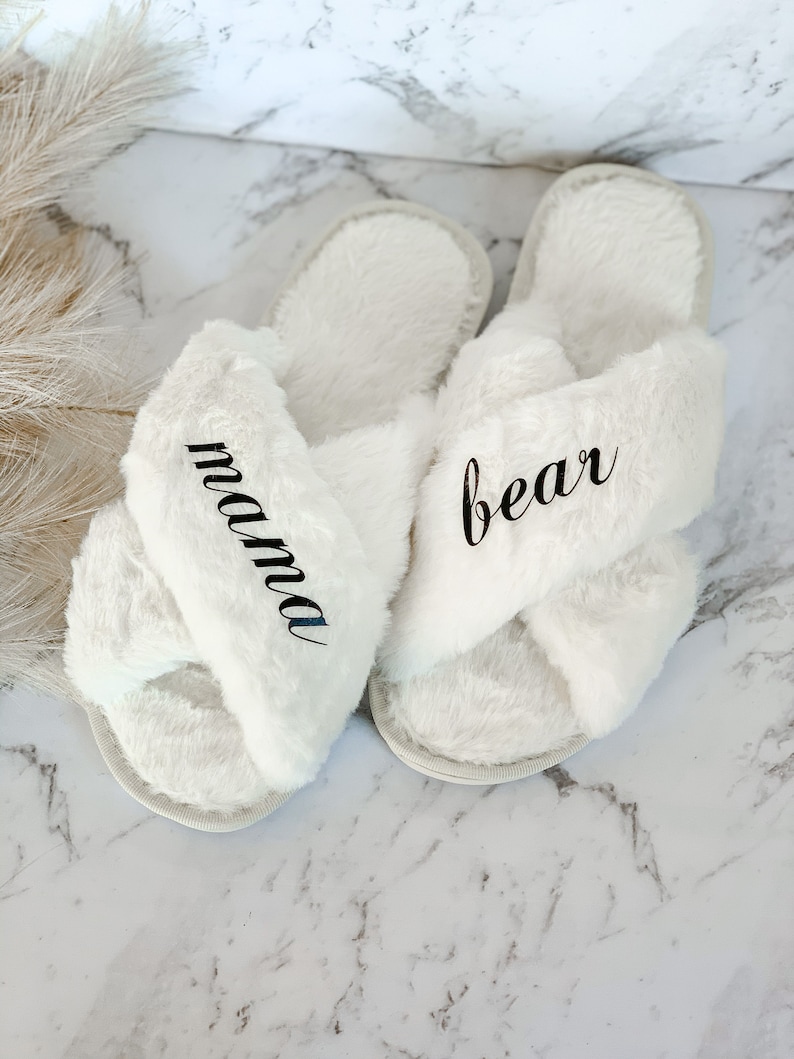 Wedding Slippers Bride Slippers Bridal Shower Gift Cute Bride to Be Gifts Wedding Gift for Bride Getting Ready Honeymoon Gifts image 7