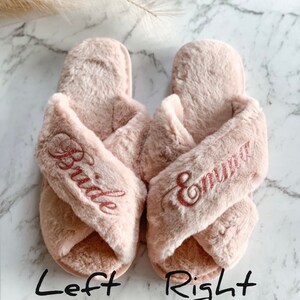 Wedding Slippers Bride Slippers Bridal Shower Gift Cute Bride to Be Gifts Wedding Gift for Bride Getting Ready Honeymoon Gifts image 3