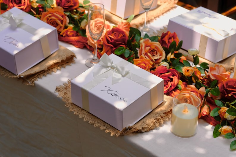 Personalized Magnetic Gift Box with Ribbon, Bridesmaid Proposal image 13