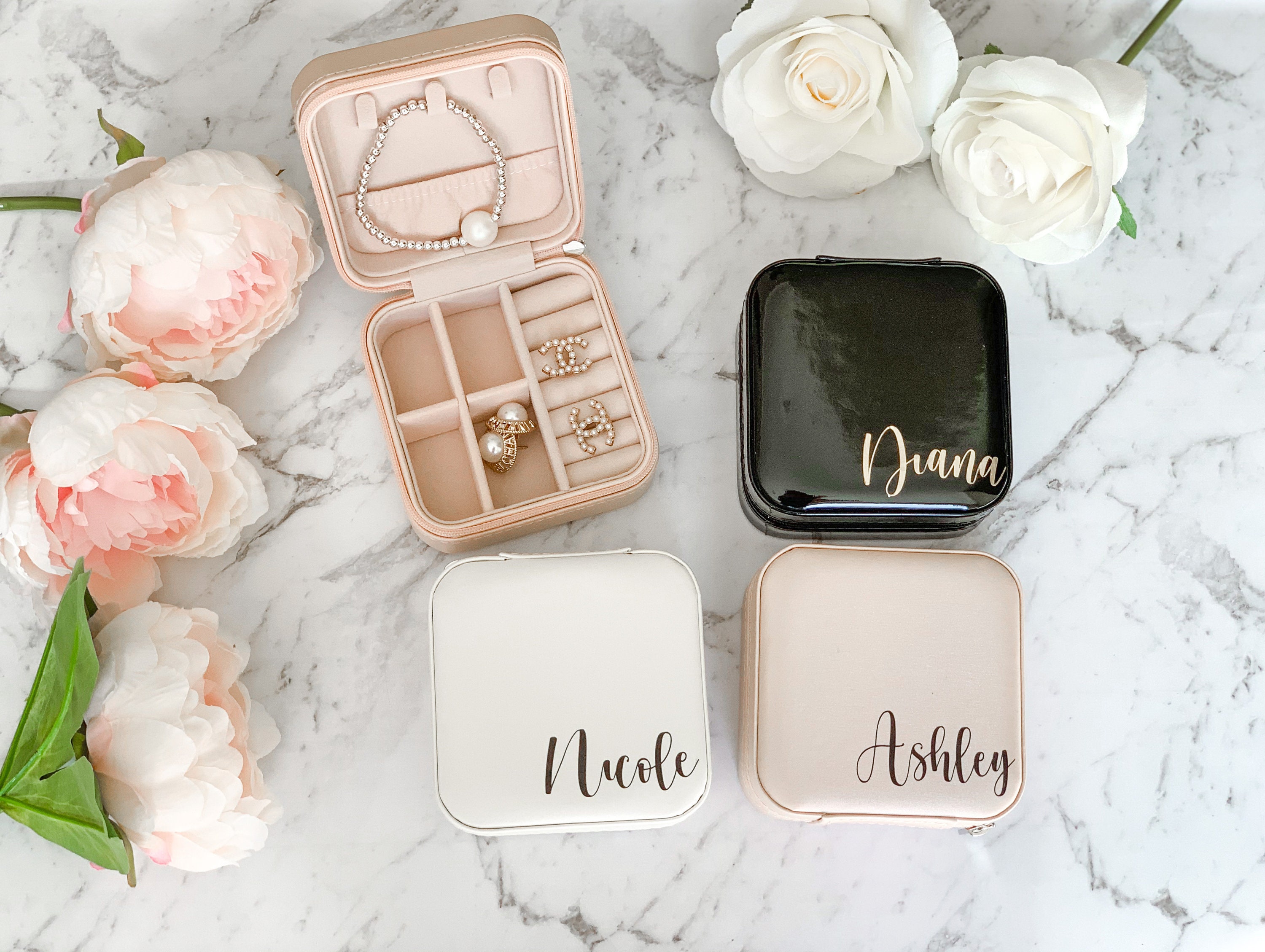 Personalized Jewelry Boxes Bridesmaid Jewelry Box Bridesmaid Etsy