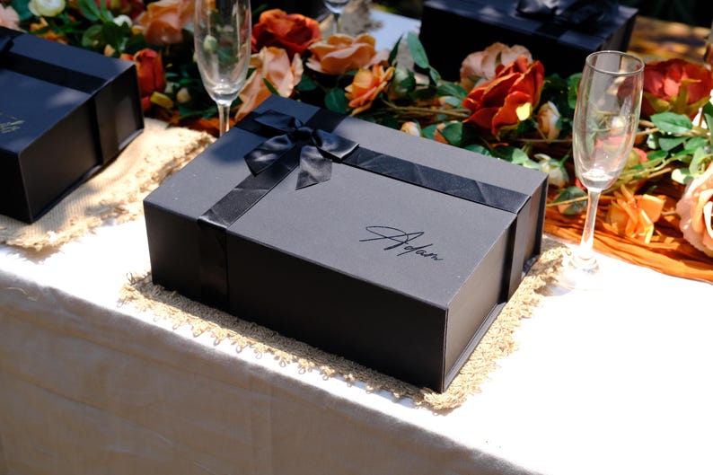 Personalized Magnetic Gift Box with Ribbon, Bridesmaid Proposal image 9