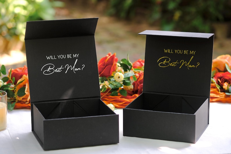 Personalized Magnetic Gift Box with Ribbon, Bridesmaid Proposal image 12