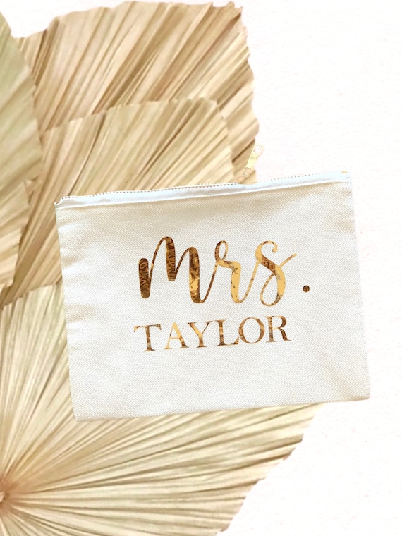 Bride Makeup Bag - Bride Cosmetic Bag - Bridal Shower Gifts for Bride to Be Gift for Bride Gift Toiletry Bags, Ask bridesmaids