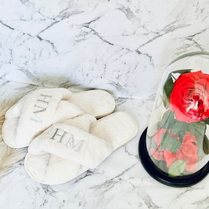 Wedding Slippers Bride Slippers Bridal Shower Gift Cute Bride to Be Gifts Wedding Gift for Bride Getting Ready Honeymoon Gifts image 2