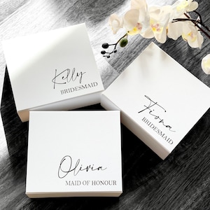 Doos met magnetische sluiting, gepersonaliseerde doos bruidsmeisje, doos bruidsjonkers gepersonaliseerde geschenkdoos, cadeau-ideeën geschenkdoos bruidsmeisje lege doos
