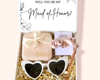 Maid of Honor Gift Box - Bruidsmeisje Box Set - Vragen bruidsmeisje - Bruidsmeisje Voorstel - Wedding Party Geschenken, Will You Be My Bridesmaid Gifts