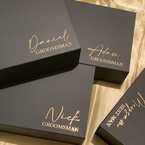 Magnetic Closure Box, Personalized Bridesmaid Box, Groomsmen Box Personalised Gift Box, Gift Ideas Bridesmaid Proposal Box Empty Box zdjęcie 2