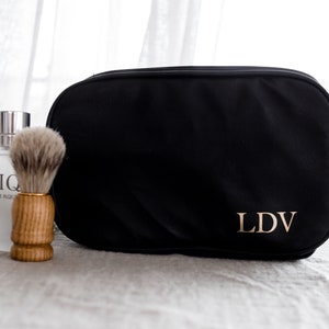 Monogrammed Leather Dopp Kit, Engraved Leather Dopp Kit, Groomsmen Gift, Personalized Travel Bag, Personalized Groomsmen Gift, Father's Gift image 9