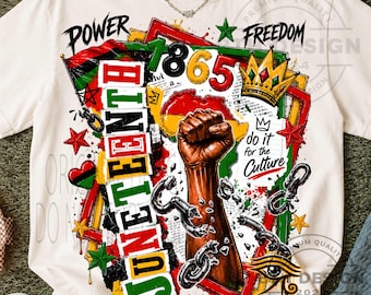 Juneteenth PNG, Coquette Juneteenth PNG: Diseño de camiseta Freeish Since 1865, descarga digital