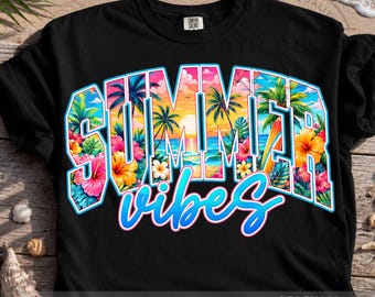 Imágenes PNG de ambiente veraniego, imágenes PNG de playa tropical, diseño de camisa de verano estilo preppy, sublimación de vacaciones en la playa, imágenes PNG de ambiente isleño