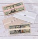 Clear Cash Envelopes Laminated | Soft Pinks/ White Colors | Reusable Cash Trackers on Back | Minimalist 