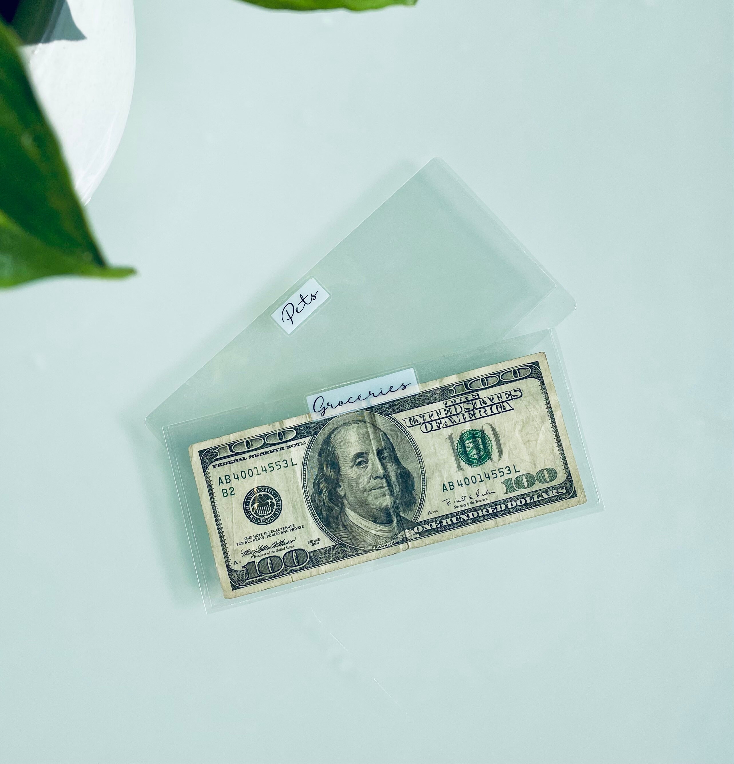 Personalized Clear Cash Envelopes Laminated Minimalist Style Etsy