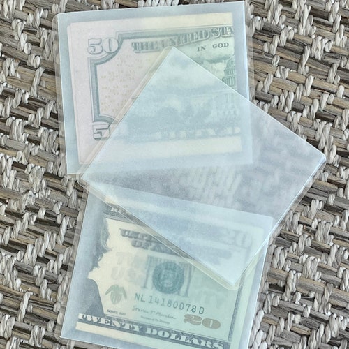 FROSTED and Clear Mini Cash Envelopes Laminated Minimalist Etsy