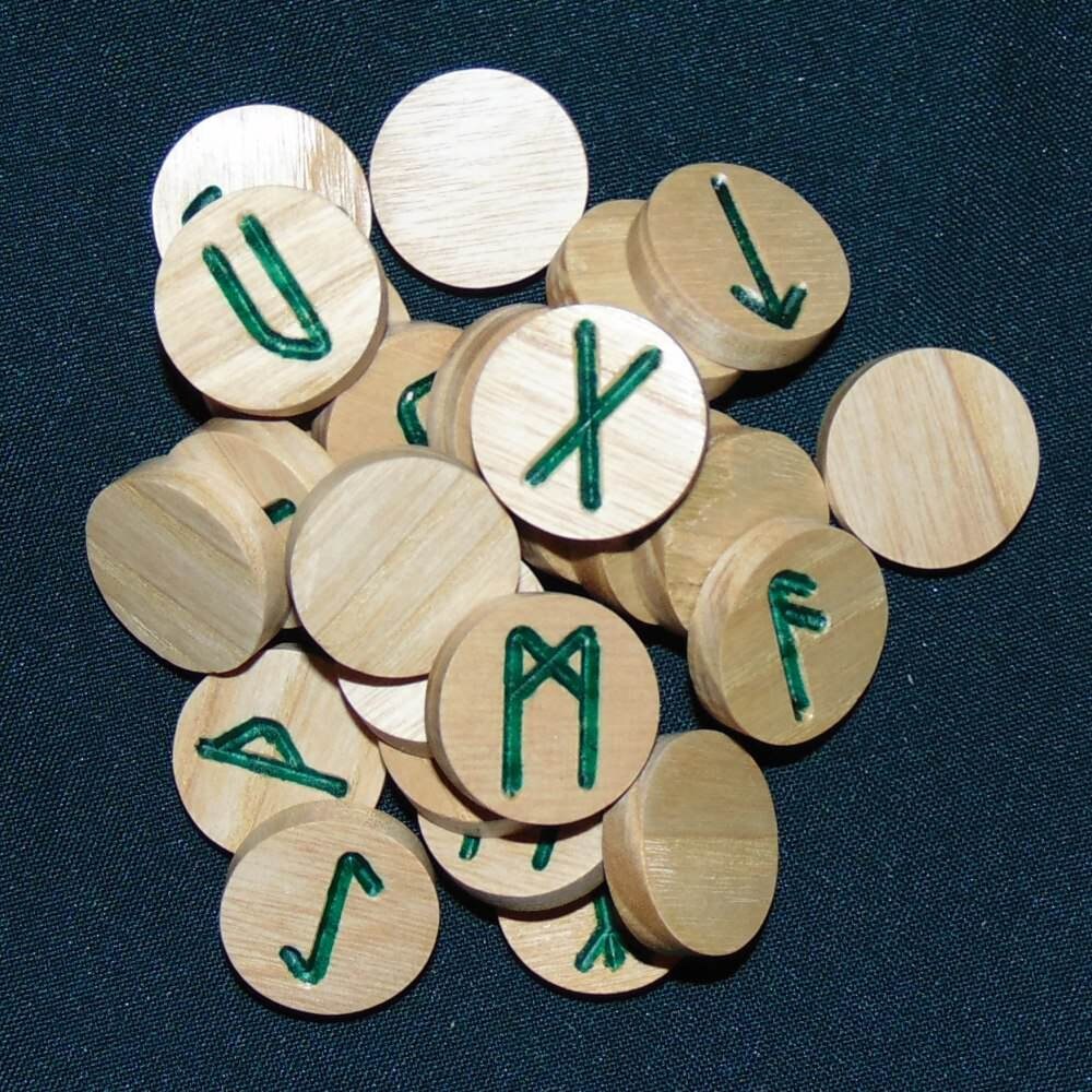 Runes set wooden runes runes alder Etsy