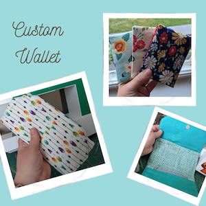 Custom Wallet - Pocket Wallet, Tri-Fold, Hold It All, Choose Your Own Fabric, Magnetic Snap, Zipper Coin Pocket, Credit Card Slot