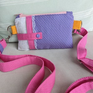 Two-in-One Pouch - Daisy Duck, Purple Crossbody Cell Phone Zipper Pouch, Character Inspired Park Purse, Disney Vacation Essential,