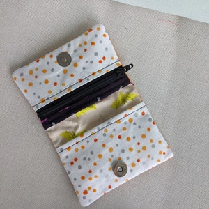 Monedero de bolsillo - Naranja con forma de truco o trato, Monedero naranja pequeño, Monedero de Halloween, Bolsillo con cremallera, Cierre magnético, Monedero para tarjetas de crédito,