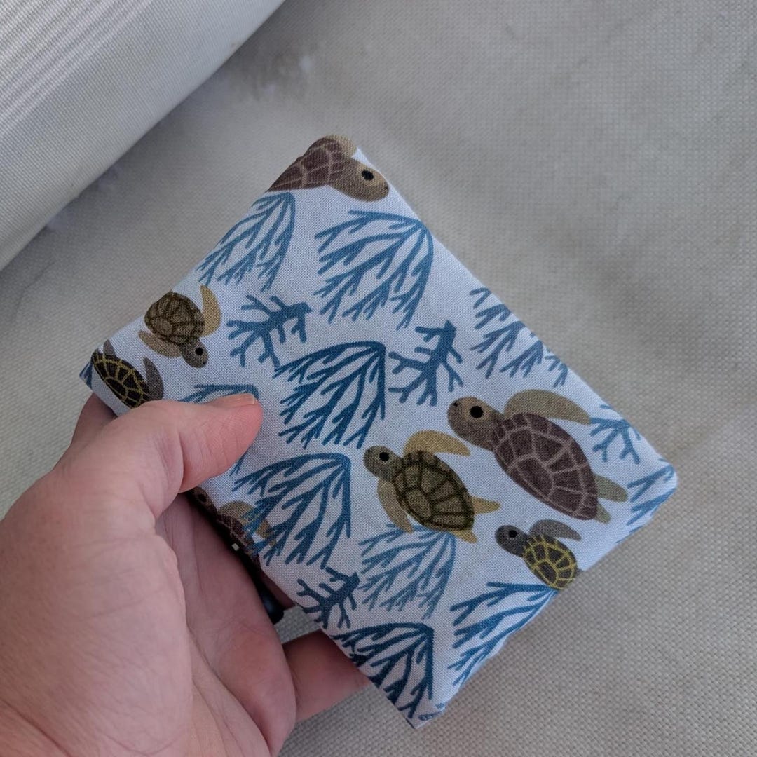 Turtle Credit Card Sea Turtle Pocket Wallet – Light Blue Coin Purse, Credit Card Holder - Etsy