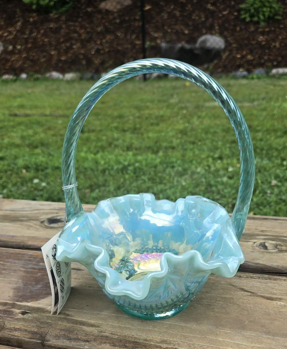 Blue Fenton Baskets With Handles - Etsy