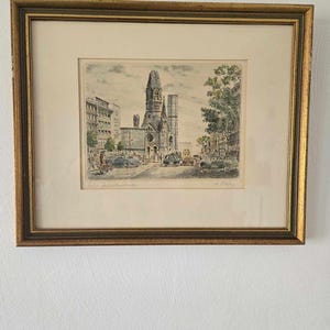 Signed Vintage Berlin Print - Kaiser Wilhelm Memorial Church (Gedächtniskirche)