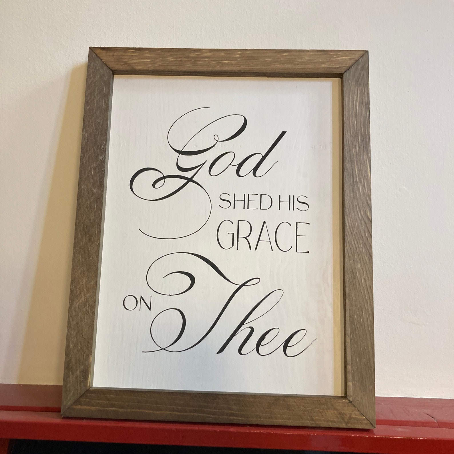 God Shed His Grace on Thee Wood Frame | Etsy