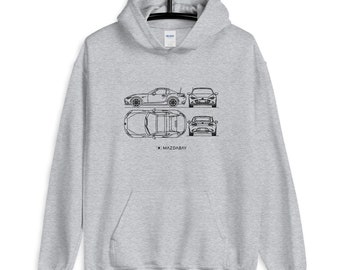 Mazda Miata Mx5 ND Unisex Bluza z kapturem
