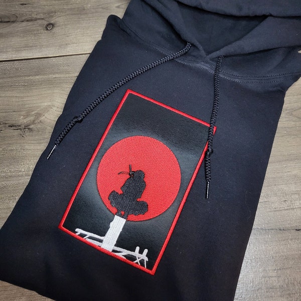 Embroidered hoodie anime