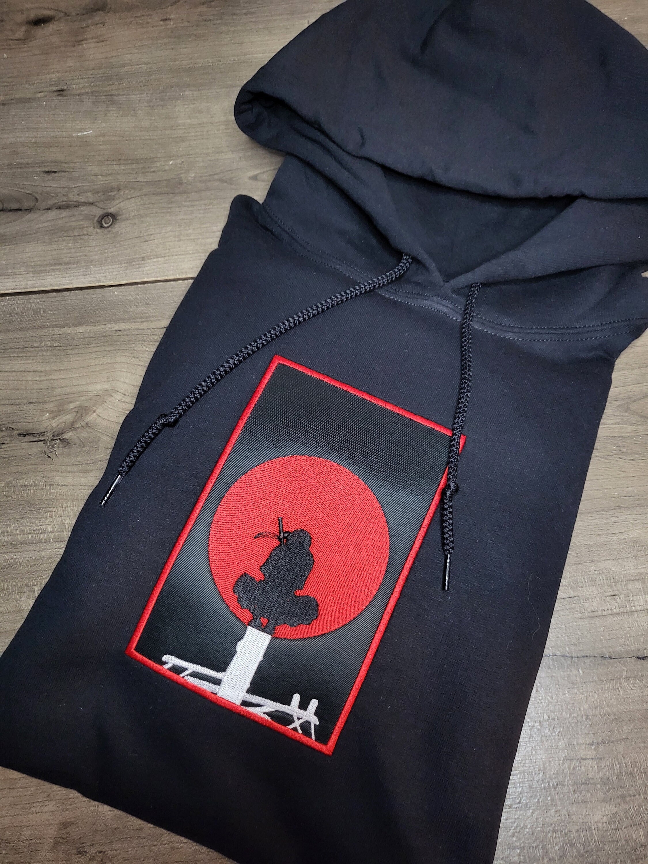 Naruto Embroidery Hoodie Etsy