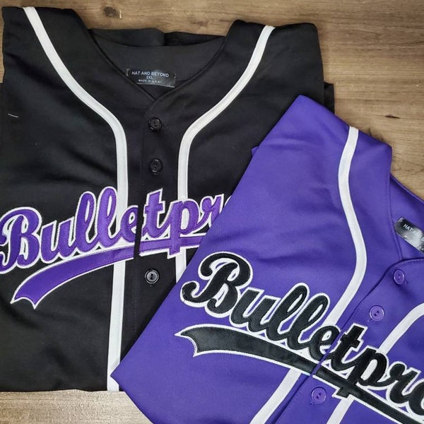 BTS Bulletproof Baseball Jersey. Full Embroidery on Front, Back, and Sleve