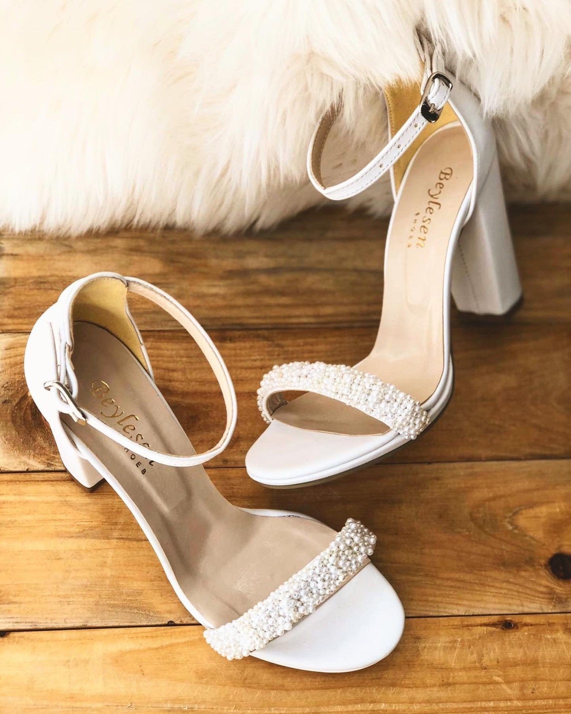 dress shoes with pearls