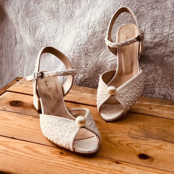 embellished bridal shoes