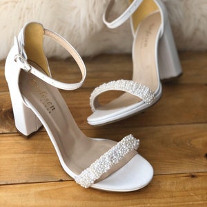 Pearl Wedding Shoes, Handmade Bridal Shoes With Pearls, Bride Shoes ...