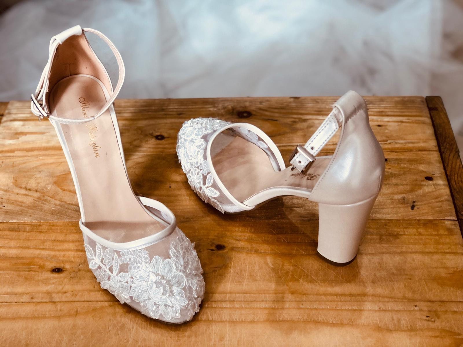 Tulle Wedding Shoes Bride Shoes Embellissed Tule Bridal - Etsy UK