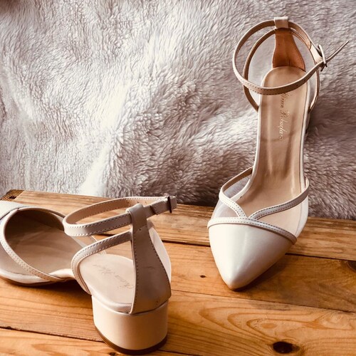 Tulle shops bride shoes, ivory color , wedding shoes for bride,women shoes for special day
