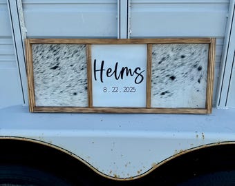 Double Branding Sign • Western Wedding • Unity Frame