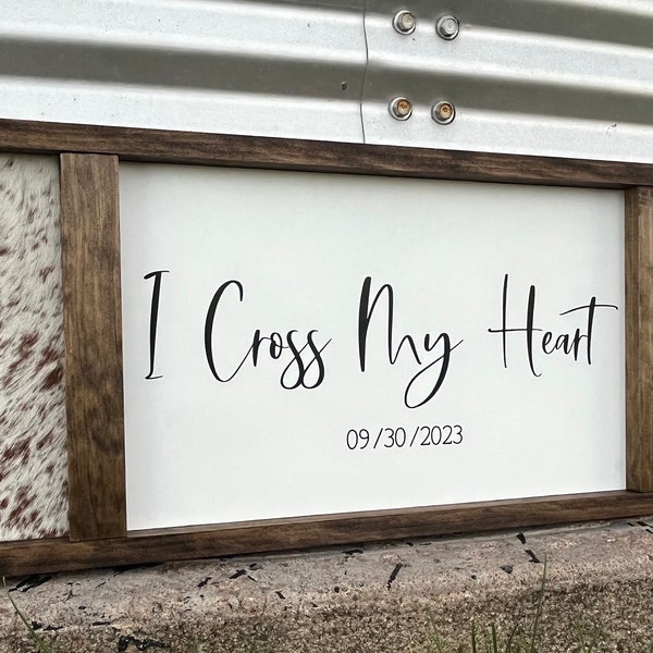 Cowhide Wedding Sign Etsy