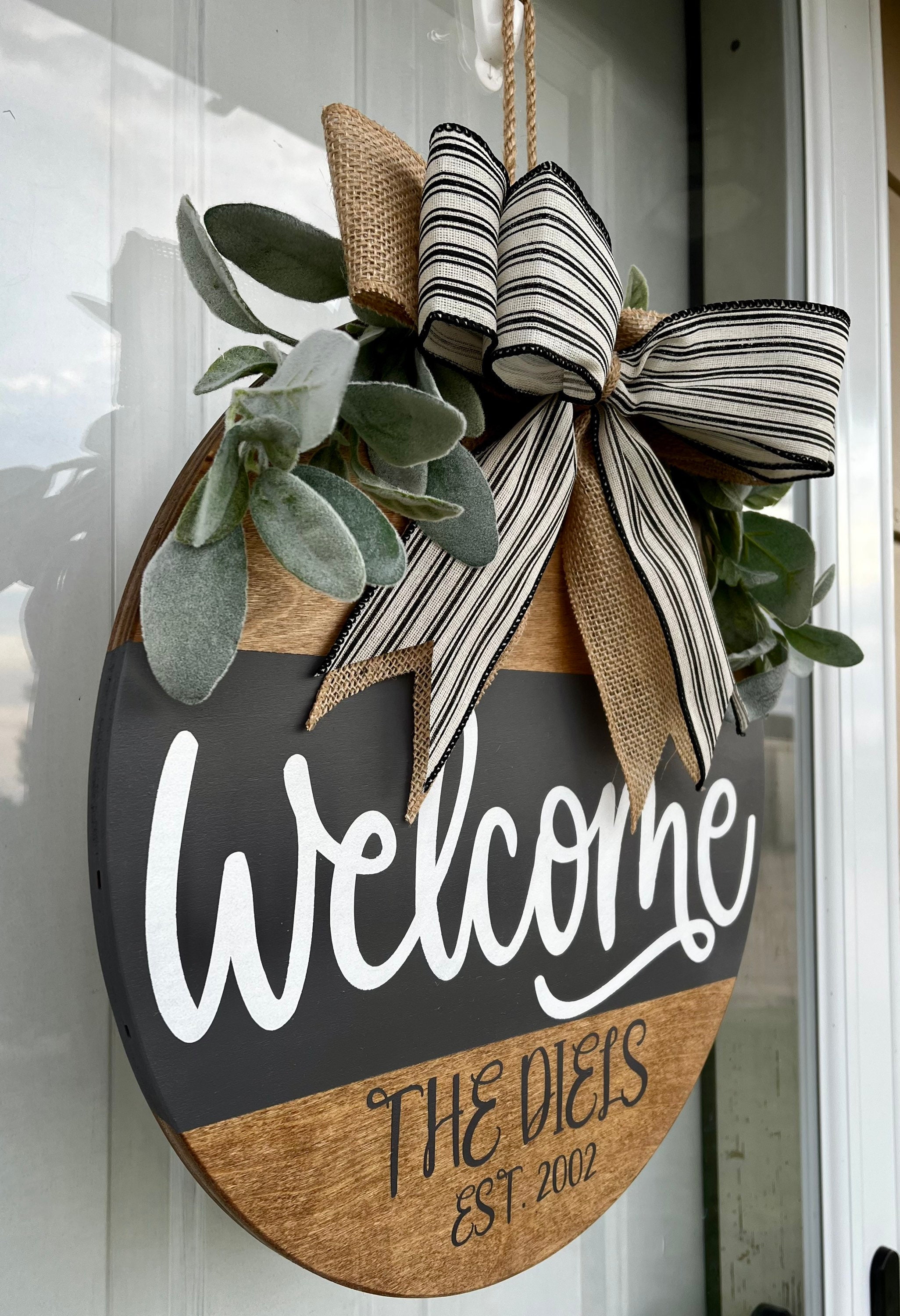 Front Door Sign Last Name Sign Personalized Front Etsy