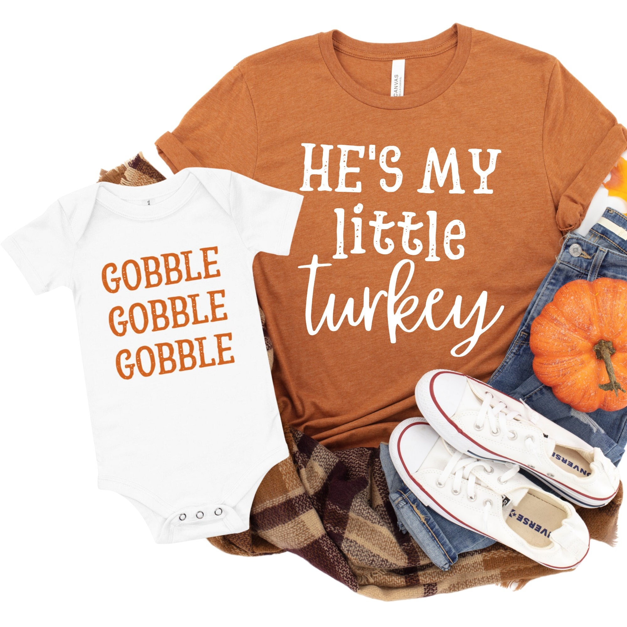 thanksgiving shirts for mom and daughter