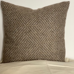 Wool Cushion cover Handmade 16x16” 100% merino wool Home decor Decorative cushion cover pink lime aqua orange camel diamond pattern