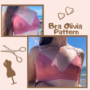 Bralette sewing pattern Bra pattern pdf Lingerie pattern pdf Bra sewing pattern PDF Instant Download Size XS-XLlingerie sewing pattern