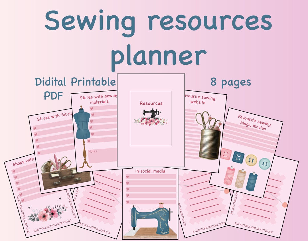 Sewing Planner Pdf/project Planner/instant Download Printable Pdf ...