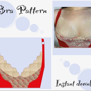 Making Bra Pattern pdf Lingerie sewing pattern pdf Bra sewing pattern Bralette PDF Instant Download Size XS-XL Lace Bra Soft Bra