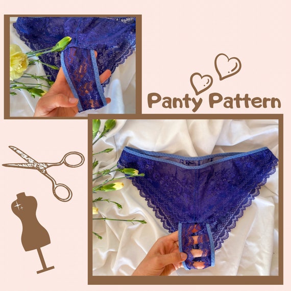 Panties Lingerie Sewing, Briefs Pattern, Instant PDF Download, Pattern With  Instructions High Waisted Panties Thong Crotchless Erotic 