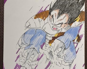 Krieger Prinz Energie Welle Kampf Manga Poster Print
