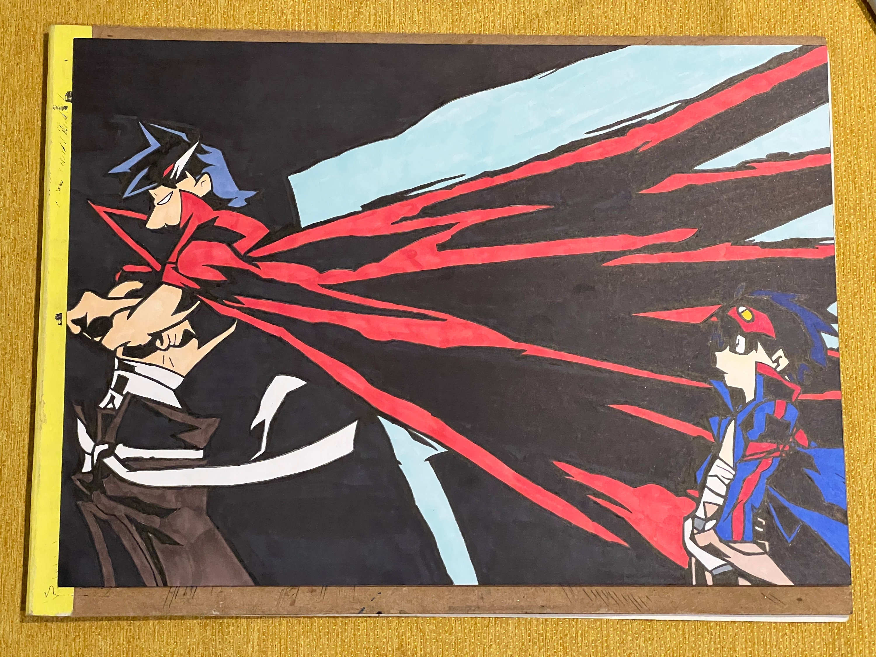 Simon Tengen Toppa Gurren Lagann Hooded Cloak Coat